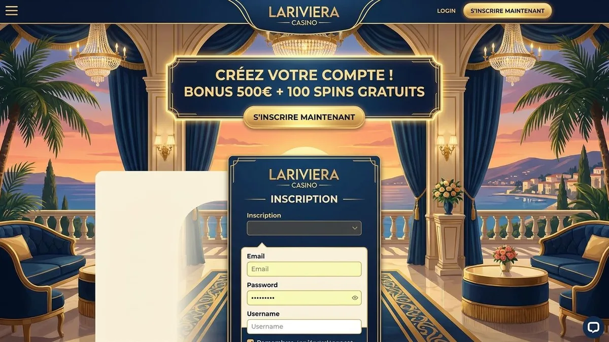Inscription avec bonus Lariviera